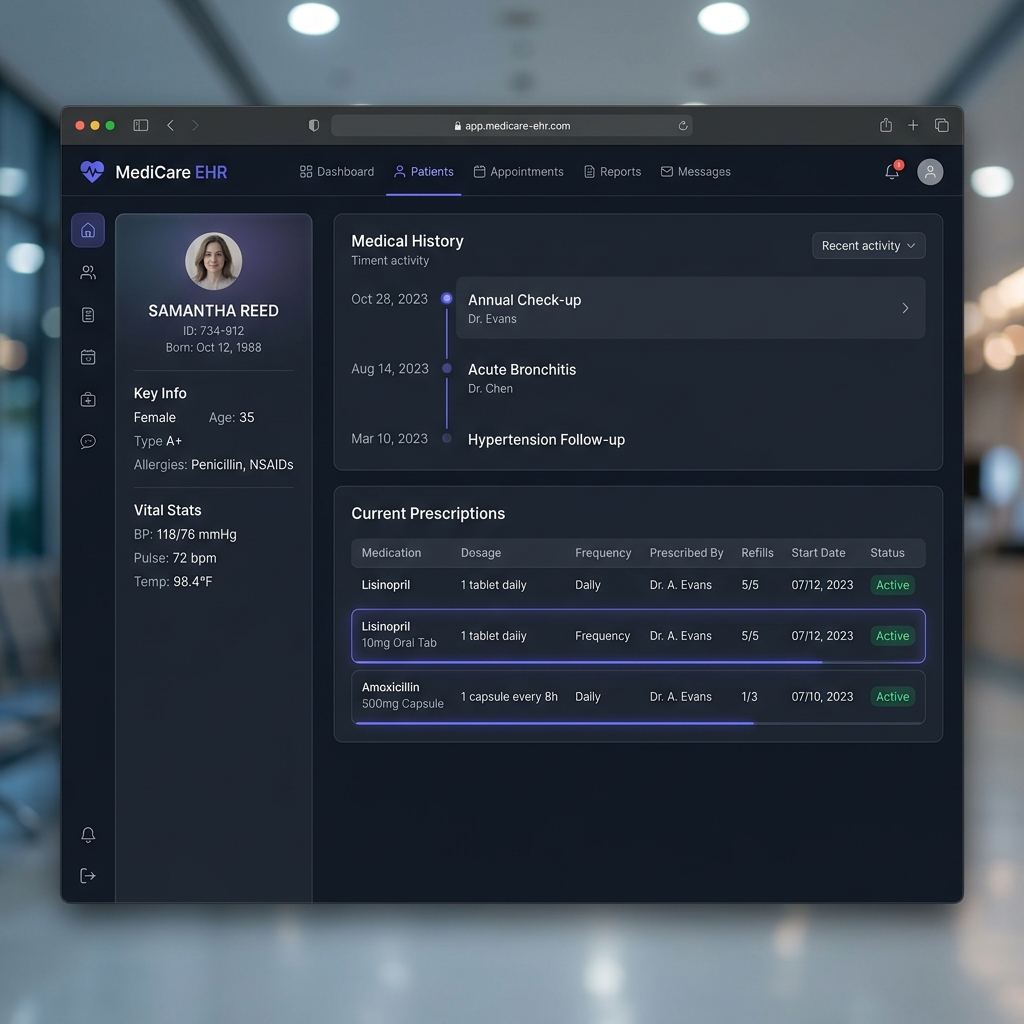 Prontuário Médico — Histórico clínico e ficha de pacientes digitalizada